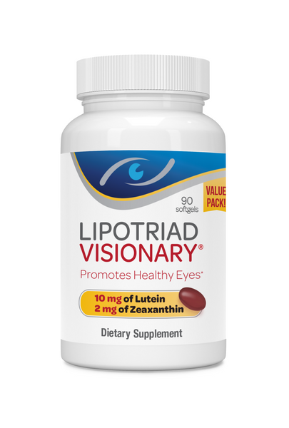 Lipotriad Visionary - Our Own Custom Formula with all 6 Key Ingredients found in the AREDS2® Study Formula - 90 Ct - Value Pack - 3mo Supply